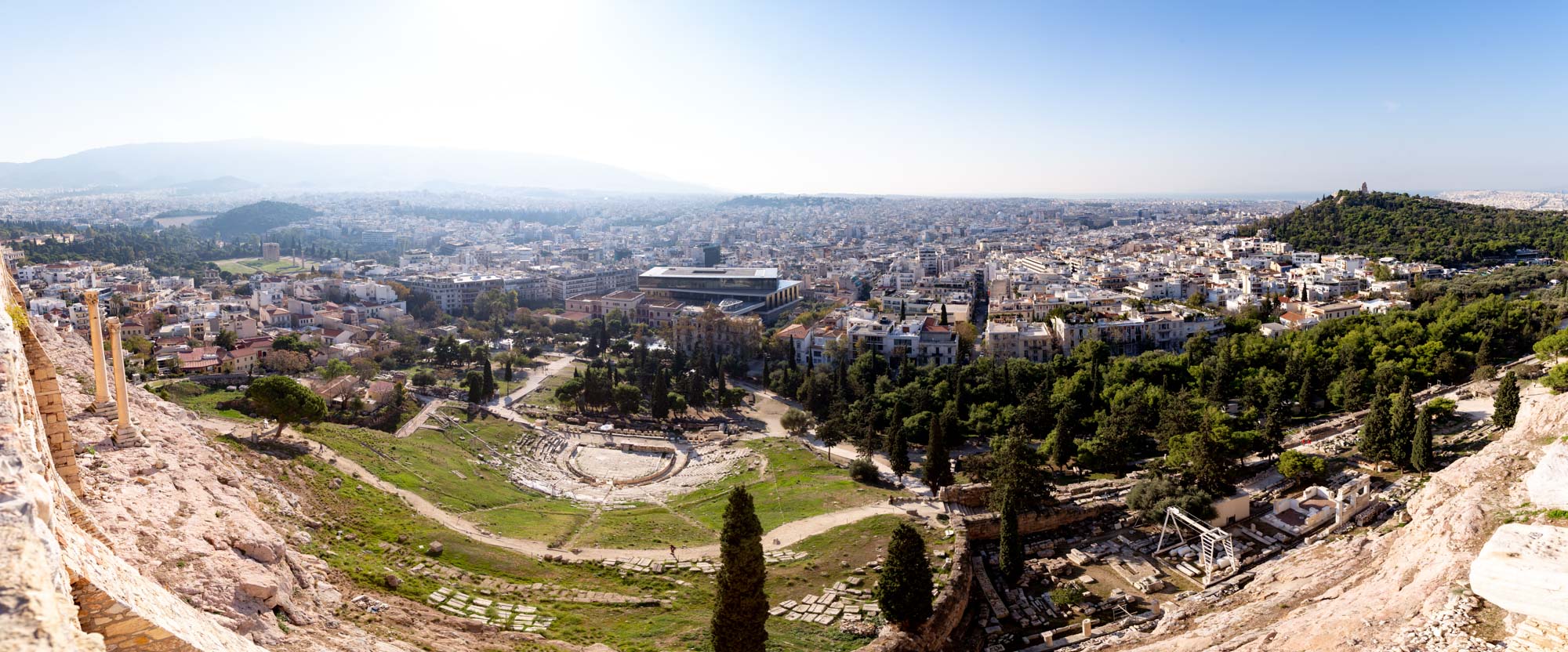 Ein Panorama von der Pantheon-Plattform in Athen
